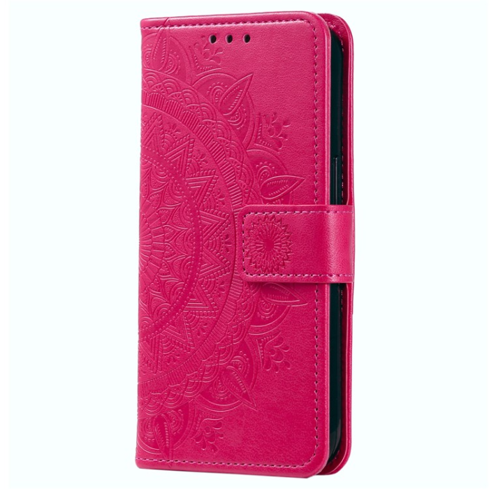 A-One Brand - Galaxy A24 4G Plånboksfodral Imprinted Mandala Flower - Magenta