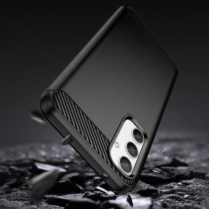 OEM - Galaxy A04e Skal Silicone Carbon - Svart