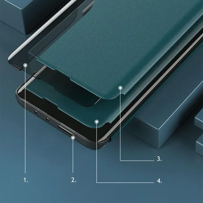 OEM - Eco Leather View Fodral Galaxy A22 - Röd