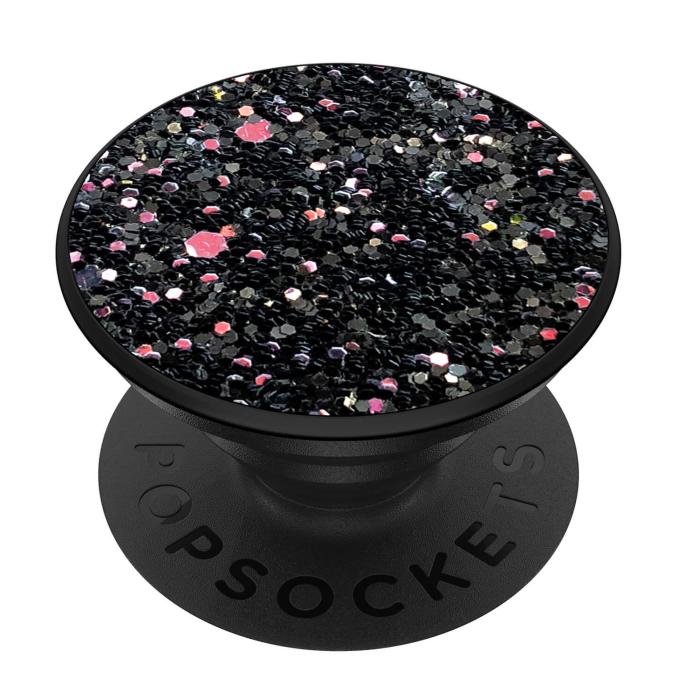 PopSockets - POPSOCKETS Sparkle Black Avtagbart Grip med Ställfunktion Premium