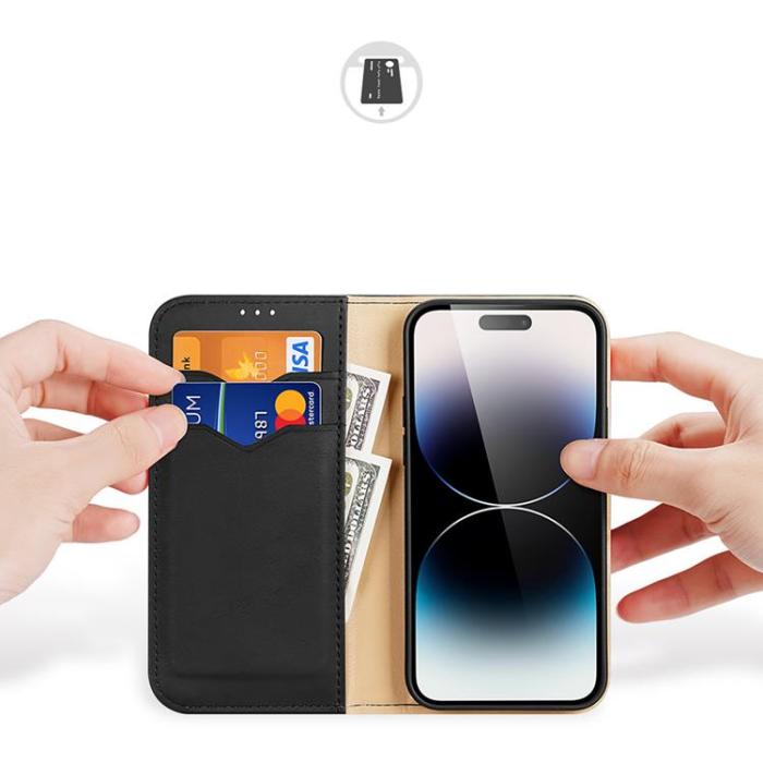 Dux Ducis - Dux Ducis iPhone 15 Plus Plånboksfodral Hivo - Svart