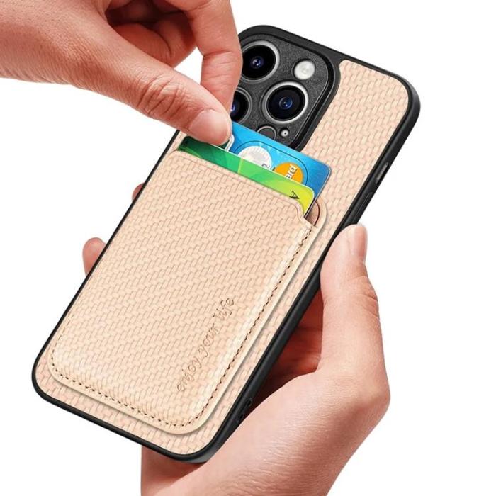 Taltech - iPhone 15 Pro Max Mobilskal Korthållare Detachable - Rosa