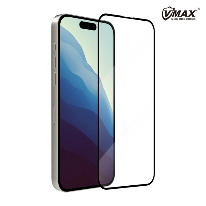 VMAX - Vmax iPhone 14 Härdat Glas Skärmskydd 9D - Svart