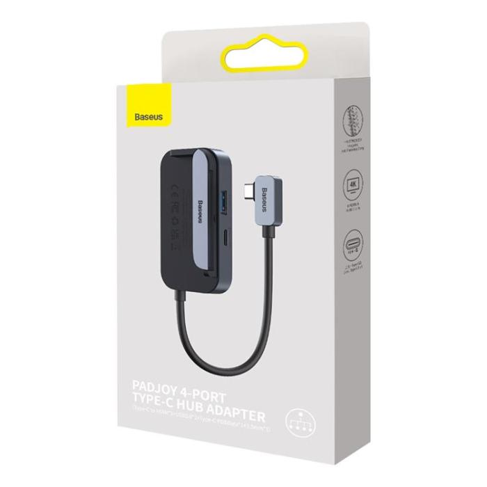 BASEUS - Baseus 4in1 Universal HUB USB-C - Mörk Grå
