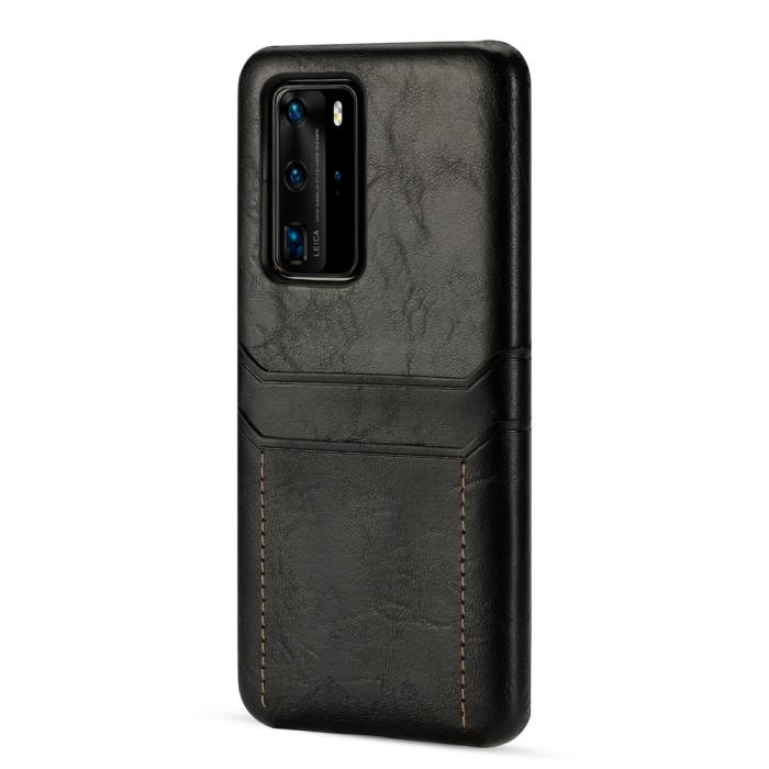 OEM - Skal med kortplatser till Huawei P40 Pro - Svart