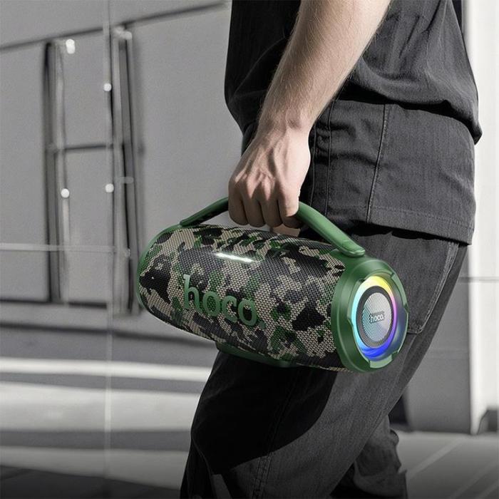 Hoco - Hoco Bluetooth-Högtalare HA4 Mini - Kamouflage Grön