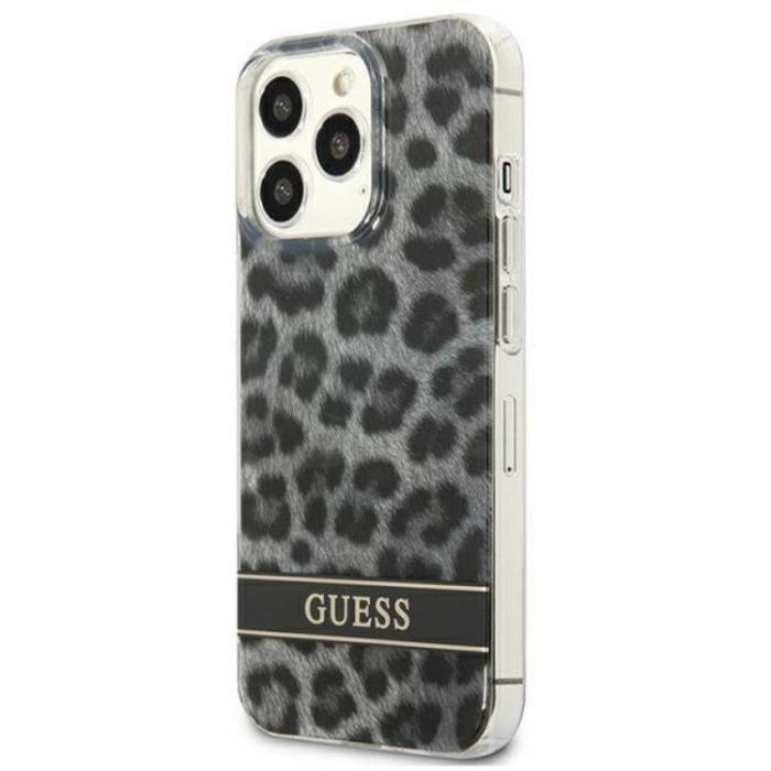 Guess - Guess iPhone 13 Pro Mobilskal Leopard - Grå