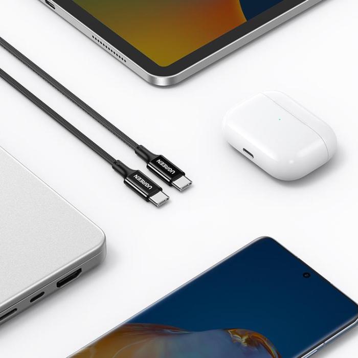 Ugreen - Ugreen USB-C till USB-C kabel 2m 100W PD - Svart