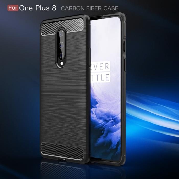 A-One Brand - Carbon Fibre Skal OnePlus 8 - Blå