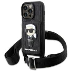 KARL LAGERFELD - Karl Lagerfeld iPhone 14 Pro Halsbandsskal Crossbody Ikonik