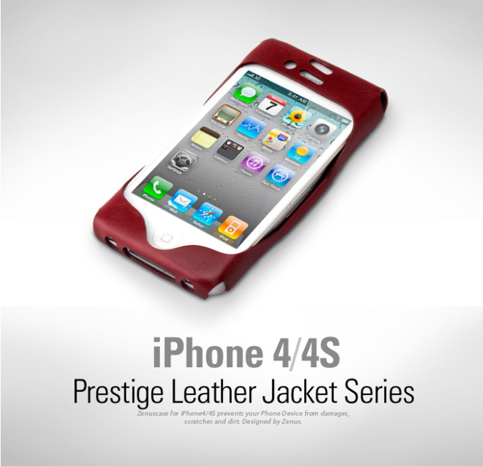 Zenus - Zenus Leather Jacket väska till Apple iPhone 4S / 4 (Mustard)