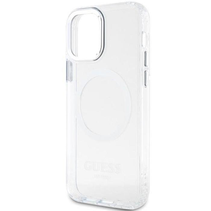 Guess - Guess iPhone 12 Pro/12 Mobilskal Magsafe Metall Outline - Silver