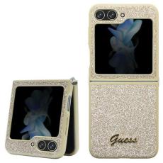 Guess - Guess Galaxy Z Flip 5 Mobilskal Glitter Script - Guld