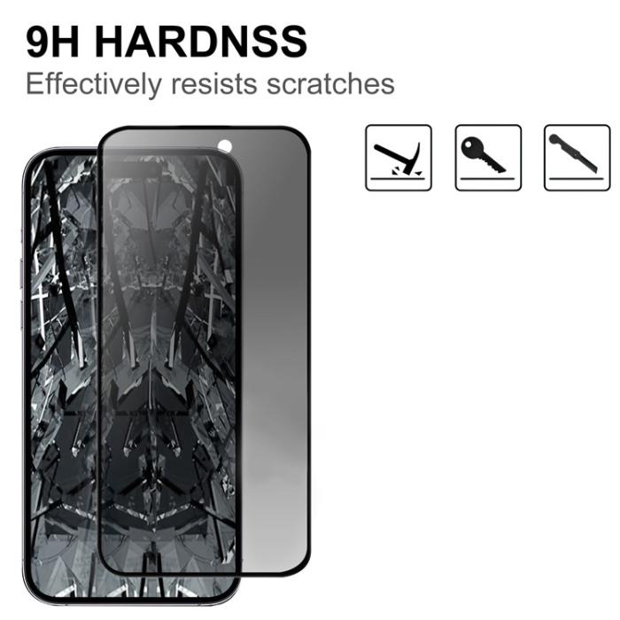 Boom of Sweden - BOOM [2-Pack] iPhone 15 Plus Härdat Glas Skärmskydd Privacy - Svart