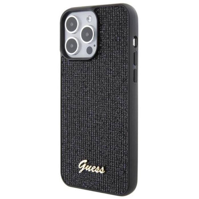 Guess - Guess iPhone 15 Pro Max Mobilskal Disco Metal Script- Svart