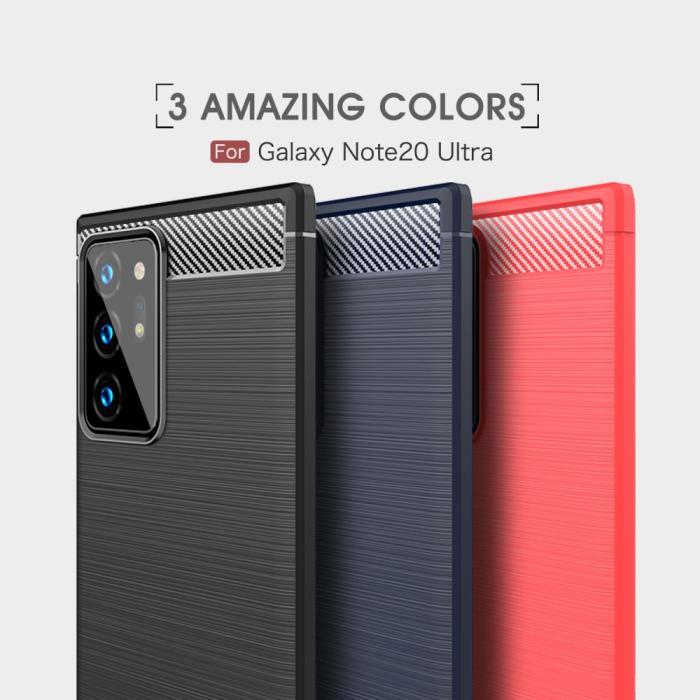 A-One Brand - Carbon TPU Skal till Galaxy Note 20 Ultra - Svart