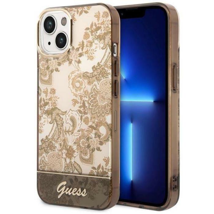 Guess - GUESS iPhone 14 Skal Porcelain Collection - Ocher
