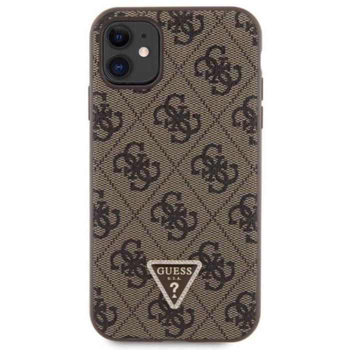 Guess - Guess iPhone 11/XR Mobilskal Crossbody Metall Logo - Brun