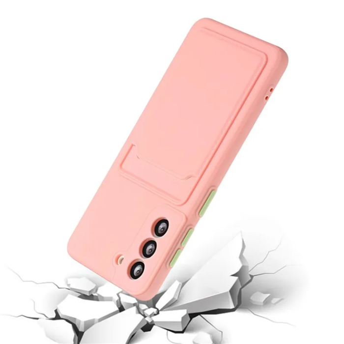 A-One Brand - Galaxy S23 Plus Mobilskal Korthållare TPU - Rosa