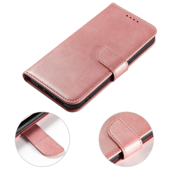 OEM - iPhone 15 Plånboksfodral Magnet Stativ - Rosa