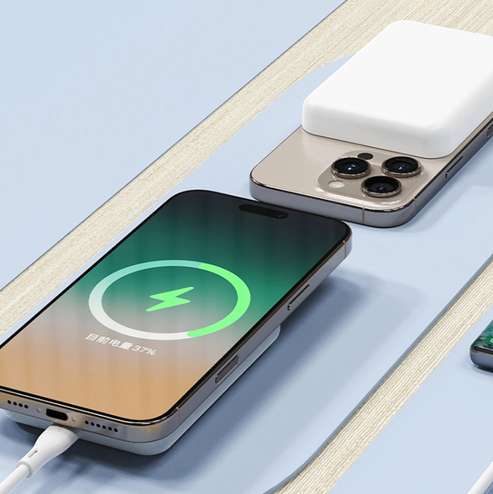 Dudao - Dudao MagSafe Powerbank 5000mAh 20W USB-A/USB-C - Vit