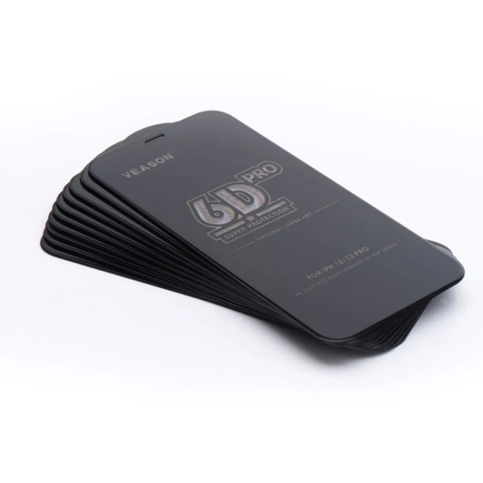 Veason - Veason iPhone XR/11 Härdat glas Skärmskydd 6D Pro (10in1) - Svart