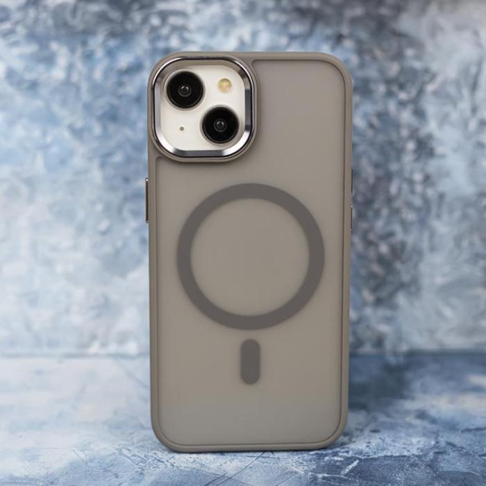 A-One Brand - iPhone 12/12 Pro Mobilskal MagSafe Frozen - Grå
