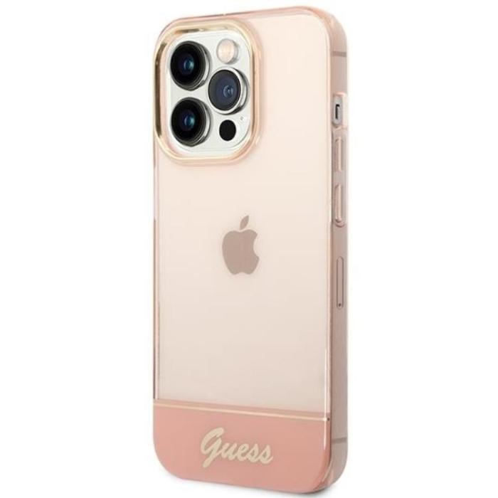 UTGATT1 - GUESS iPhone 14 Pro Max Skal Translucent - Rosa