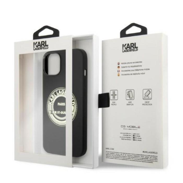 UTGATT1 - Karl Lagerfeld iPhone 14 Skal Silicone RSG - Svart