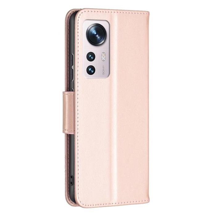 A-One Brand - Butterfly Imprinted Plånboksfodral Xiaomi 12/12X - Rosa Guld