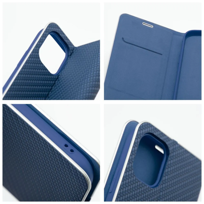 A-One Brand - iPhone 16e Plånboksfodral Luna Carbon - Blå