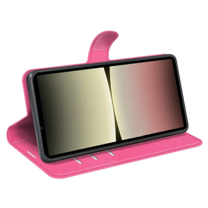 Taltech - Sony Xperia 10 V Plånboksfodral Textured - Rosa