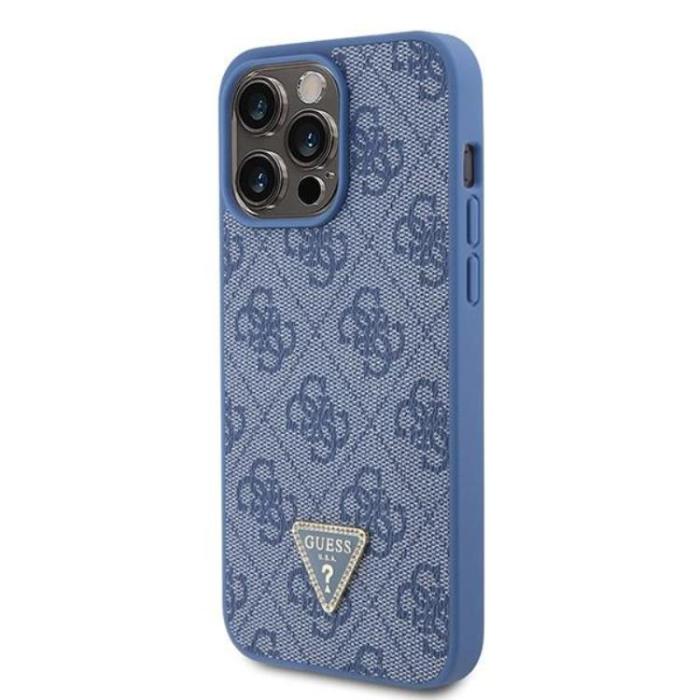 Guess - Guess iPhone 15 Pro Max Mobilskal Triangle Strass - Blå