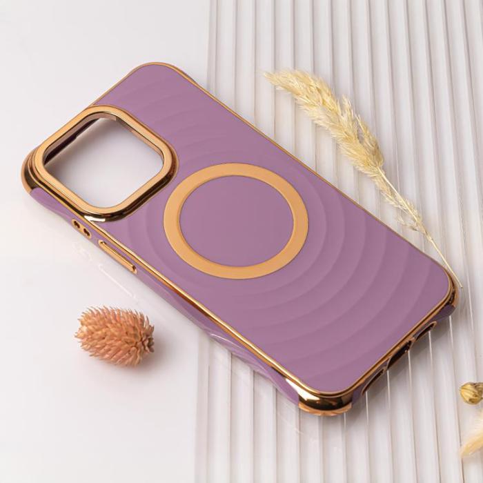 A-One Brand - iPhone 14/13 Mobilskal Magsafe Circle Glam - Lila
