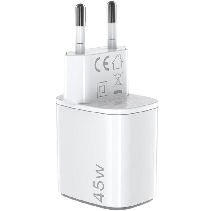 Celly - Celly Snabbladdare GaN 2 x USB-C PD 45W - Vit