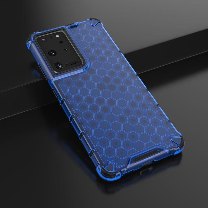 OEM - Galaxy S22 Ultra Skal Honeycomb Armored - Blå