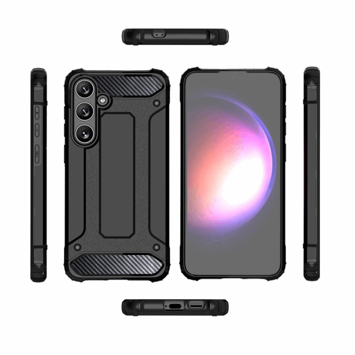 A-One Brand - Galaxy S24 FE Mobilskal Hybrid Armor - Svart
