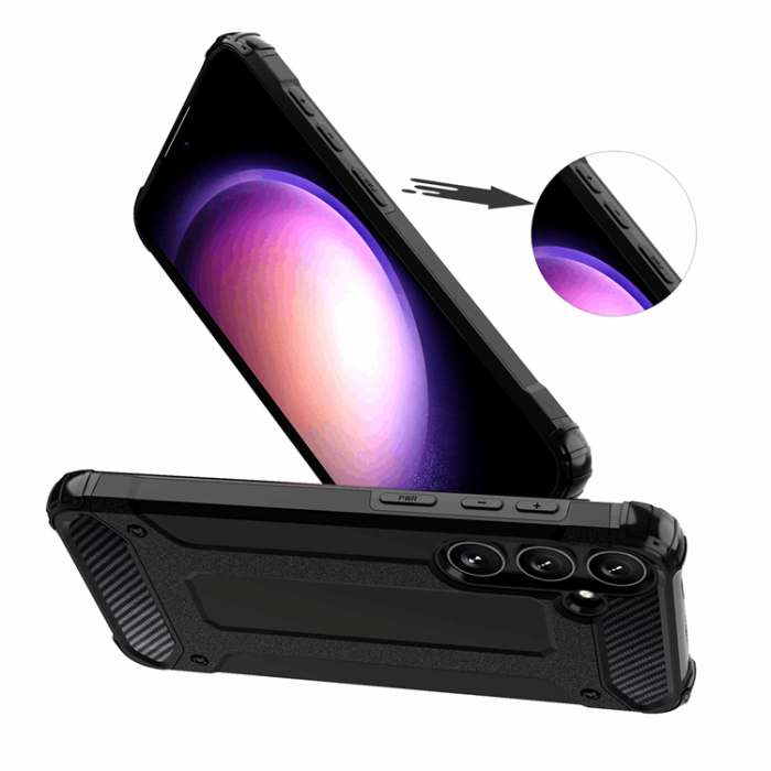 A-One Brand - Galaxy S24 FE Mobilskal Hybrid Armor - Svart