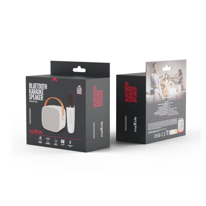 Maxlife - Maxlife Bluetooth Mikrofon och Högtalare MXKS-100 - Vit