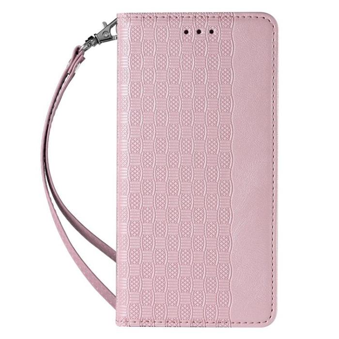 OEM - Galaxy S22 Ultra Plånboksfodral Magnet Strap - Rosa