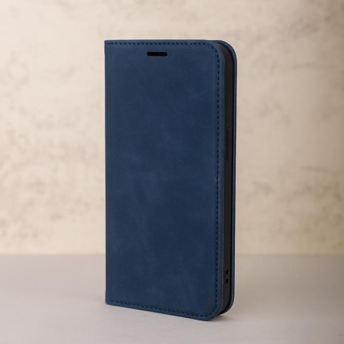 A-One Brand - iPhone 16 Plus Plånboksfodral Smart Suede - Marinblå