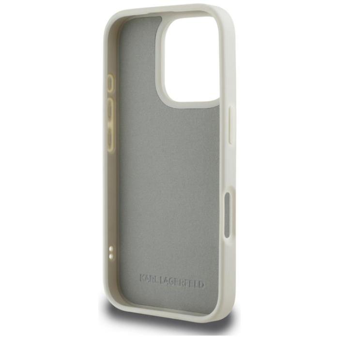 KARL LAGERFELD - Karl Lagerfeld iPhone 16 Pro Mobilskal 3D Rubber Double Heads - Beige