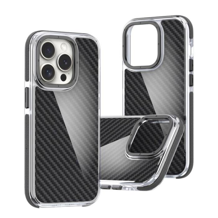 A-One Brand - iPhone 14/13 Mobilskal Acrylic Carbon - Svart