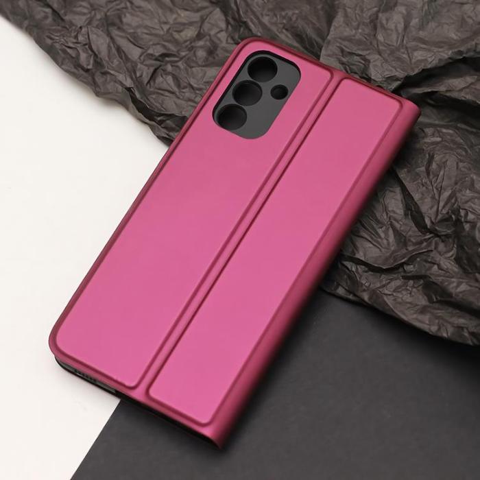 A-One Brand - Xiaomi Redmi 12 4G Plånboksfodral Smart Soft - Vinröd