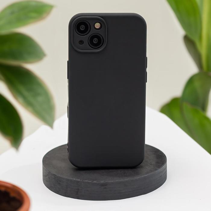 OEM - Silikonskal Skyddande Slimmad för iPhone 13, Svart