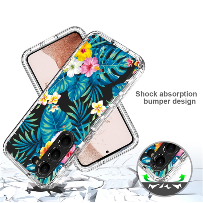 OEM - Galaxy S23 Plus Skal Pattern Printing - Plantain Leaf