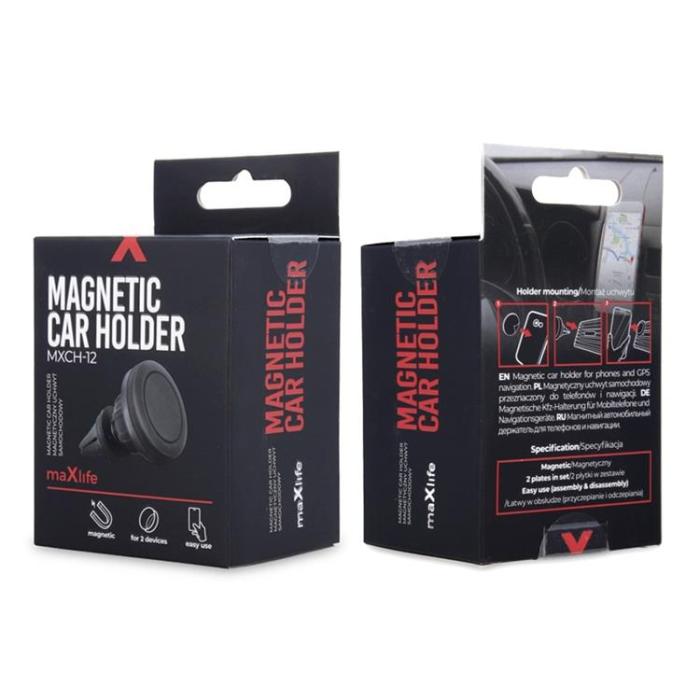 Maxlife - Maxlife Magnetisk Bilhållare för luftventil MXCH-12 - Svart
