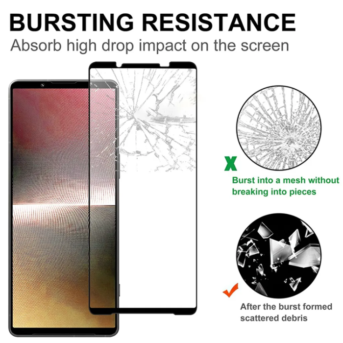 Taltech - Sony Xperia 1 VI Härdat glas Skärmskydd - Svart