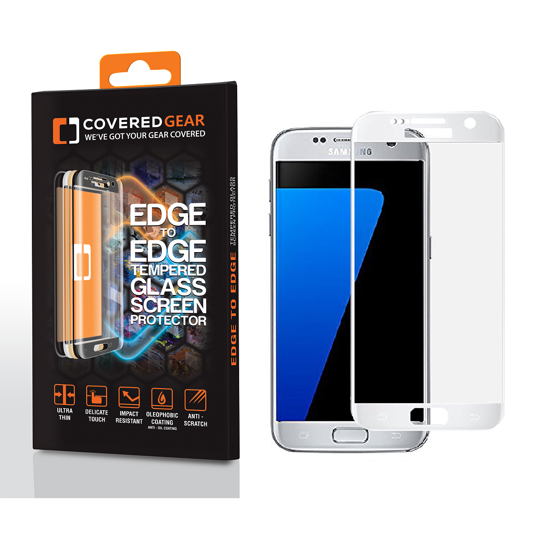 CoveredGear Edge to Edge härdat glas till Samsung Galaxy