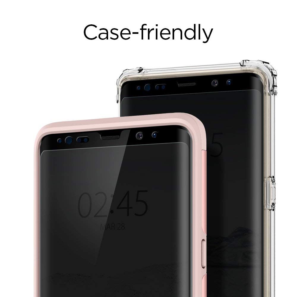 SPIGEN Härdat Glas Tr Case Friendly Galaxy Note 8 Svart